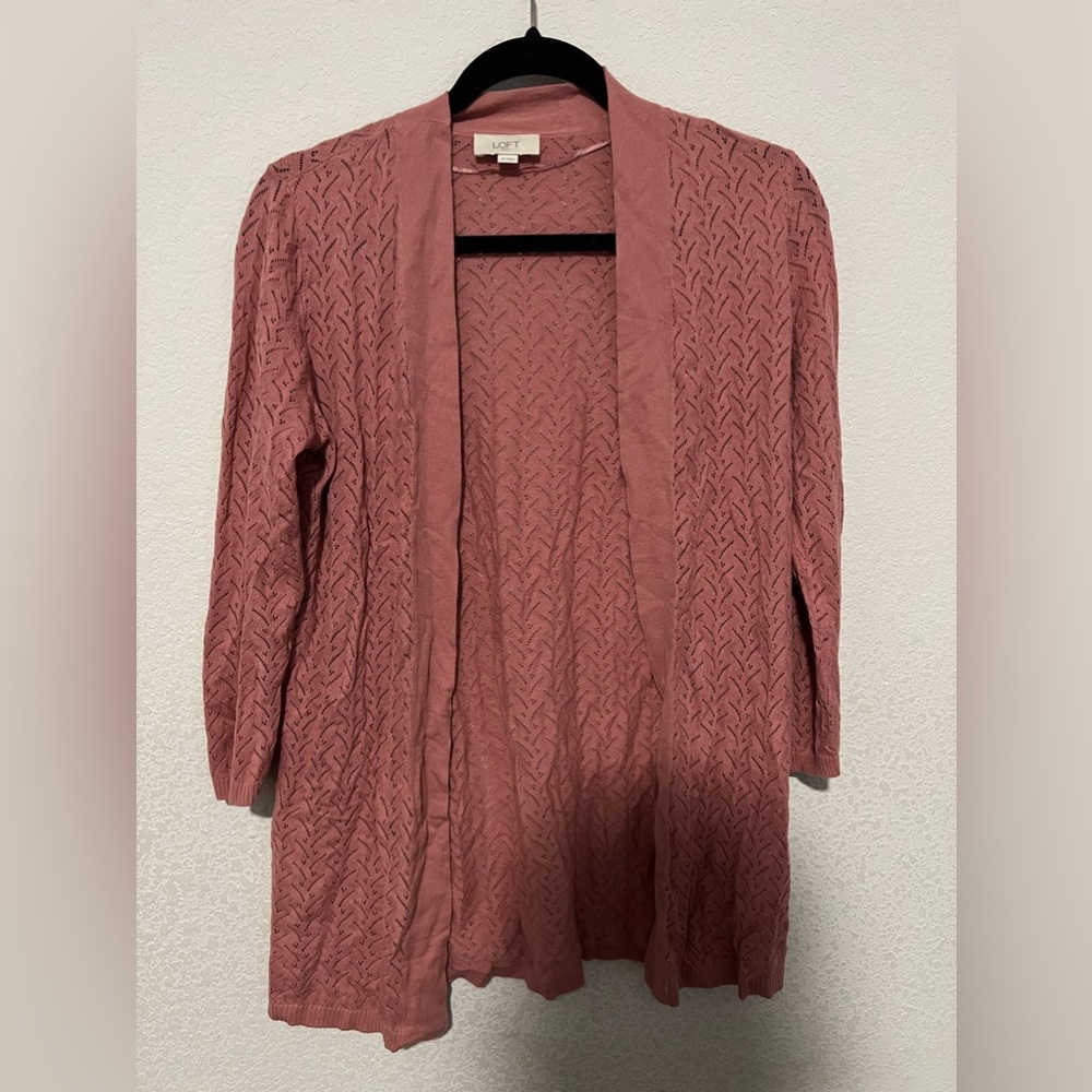LOFT pink Cardigan